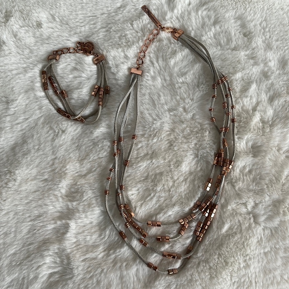 BCBGeneration necklace and bracelet set